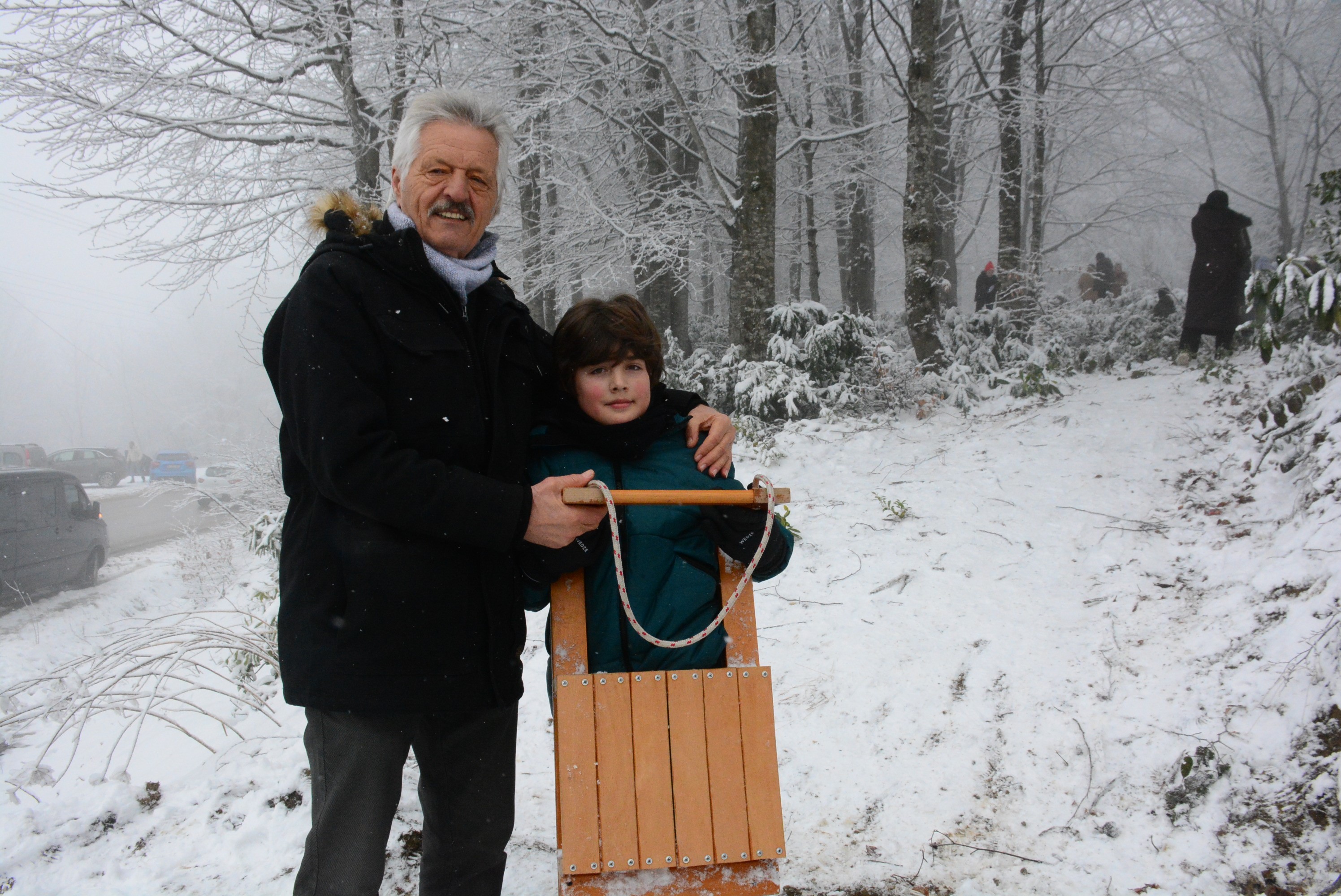 Beklenen kar gelince soluğu Kartepe’de aldılar